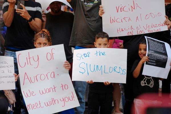 Residents protest the landlord in Aurora